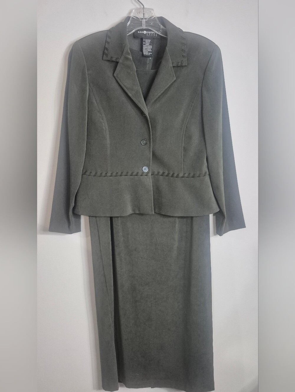 SAG HARBOR Olive Green Two-Piece Dress Set